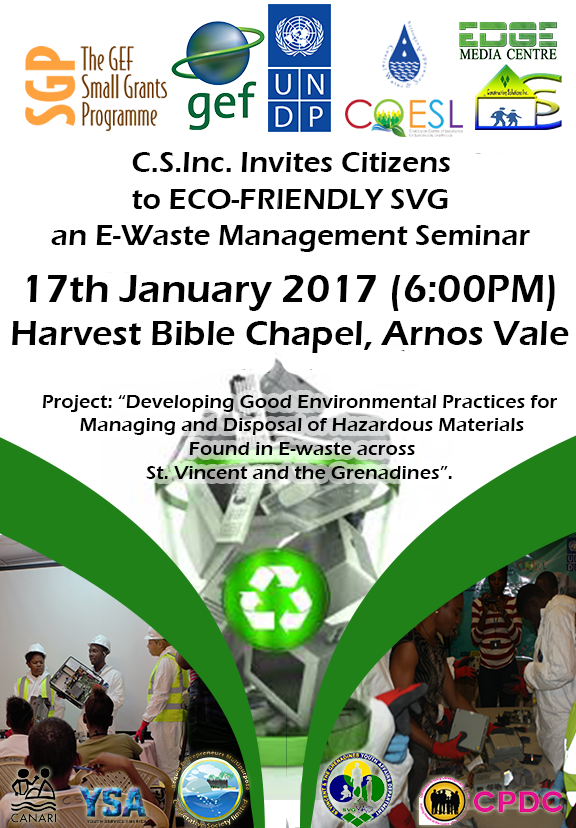 Citizens in & around Arnos Vale invited to the 1st Eco-Friendly SVG Community Awareness Seminar 2017