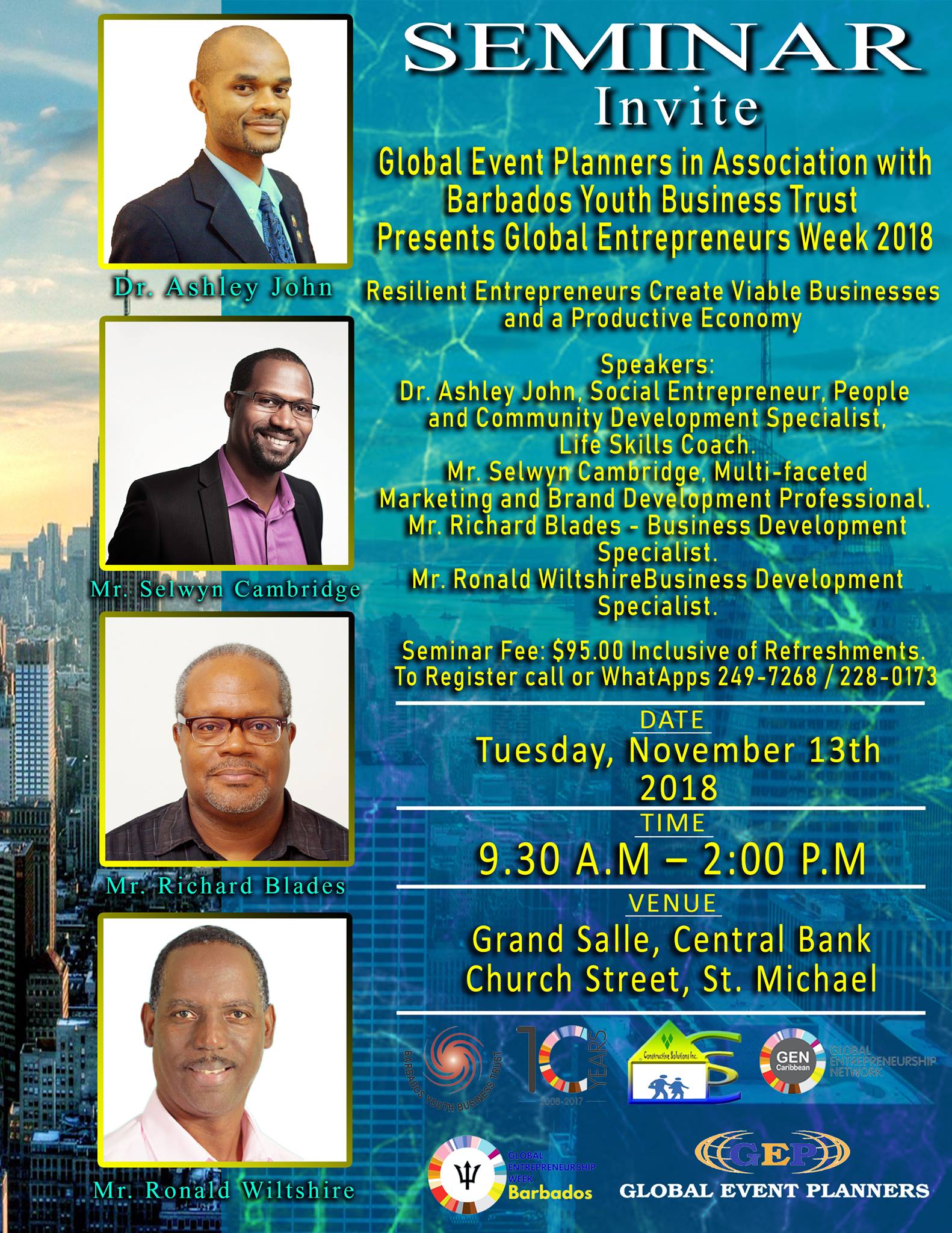 Vincentian Social Entrepreneur among Expert Panel of Speakers on Business Growth and the restructuring of the  Barbados Economy