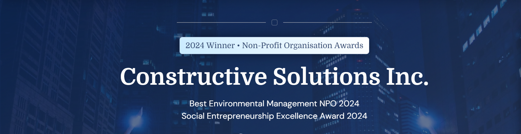 Constructive Solutions Inc. wins two Non-profit Global Awards